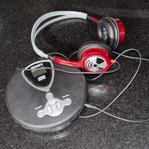 Jensen CD Player and iFrogz Ear Pollution TOXIX On-Ear Wired Stereo Headphones